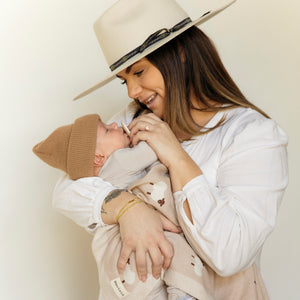 Sheep Knit Receiving Baby Blanket - MOOGCO Baby