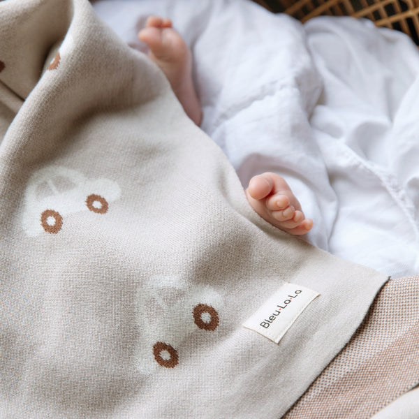Whimsy Collection - Luxury 100% Cotton Knit Swaddle Baby Blanket