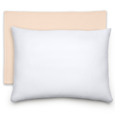 Toddler Pillows with Soft Cotton Pillow Case in Cream