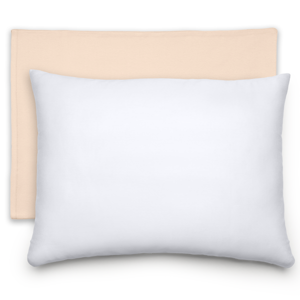 Toddler Pillows with Soft Cotton Pillow Case in Cream