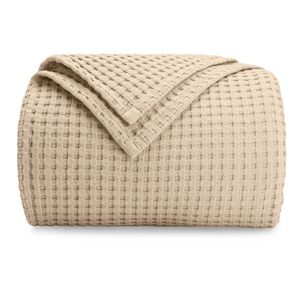 Adult Waffle Blankets in Sand