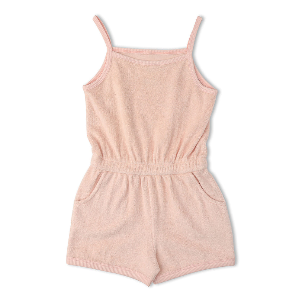 Organic Tank Romper - Blush