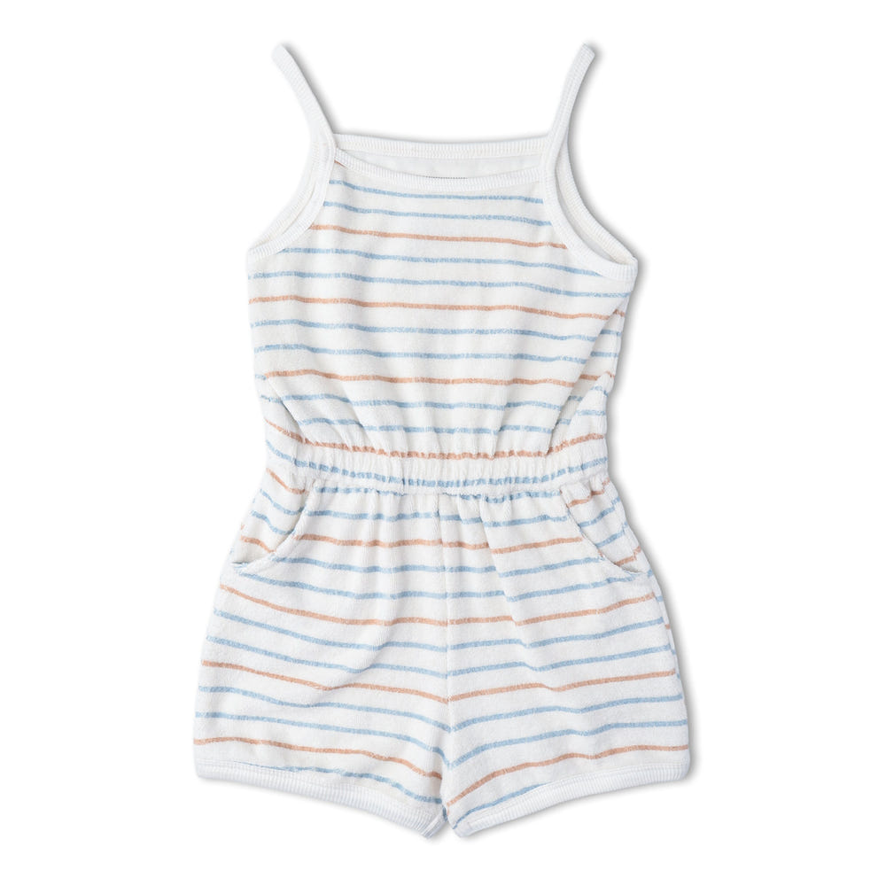 Organic Tank Romper - Cabana Stripes