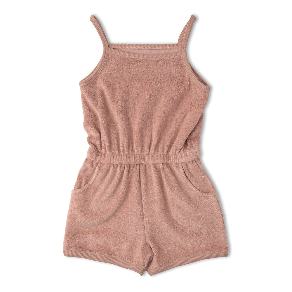Organic Tank Romper - Clay
