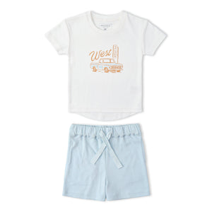 Organic Graphic Tee & Shorts Set - Wild West