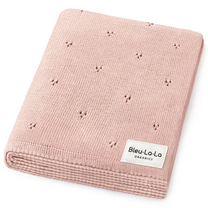 Organic Pointelle Luxury Knit Swaddle Blanket - MOOGCO Baby