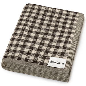 Checkered Knit Baby Blanket - MOOGCO Baby