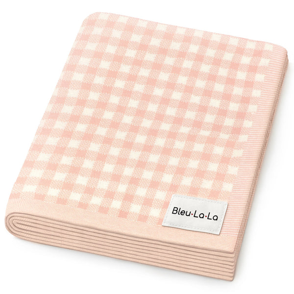 Checkered Knit Baby Blanket - MOOGCO Baby