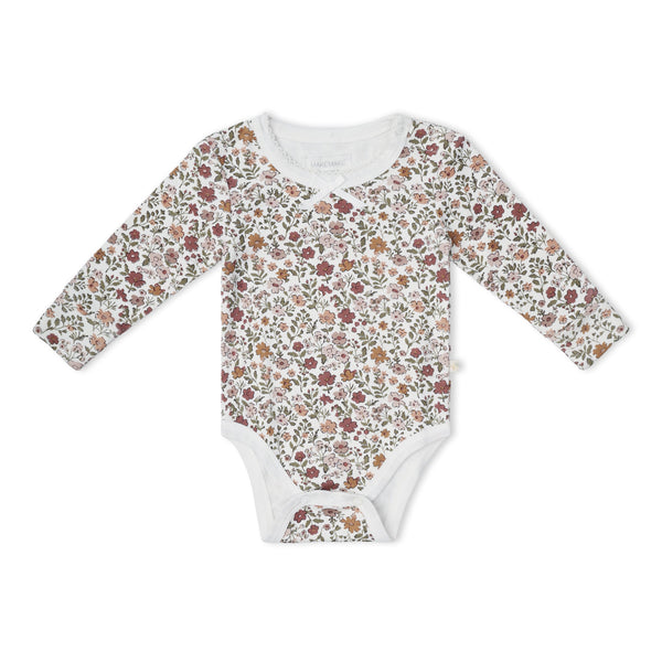 Organic Bodysuit & Foldover Pants Set - Woodland Sprig