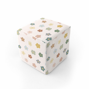 Colorful Playful Posies Play Cube for babies, featuring engaging textures and shapes for sensory play and development.