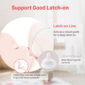 Glass wide neck baby bottles, 8.1 oz, 2-pack for 3+ months, shown at angle 6. Safe and stylish feeding solution.