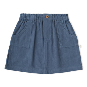 Organic Corduroy Skirt - Navy