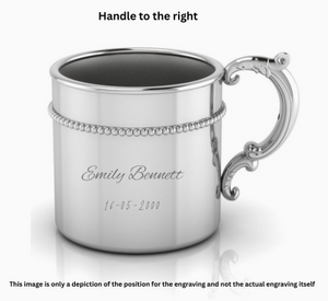Krysaliis Sterling Silver Baby Cup - Classic Beaded Victorian
