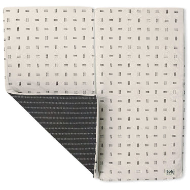 Mudcloth Organic Cotton Mat for babies, perfect for playtime and safe lounging on soft, stylish surface.