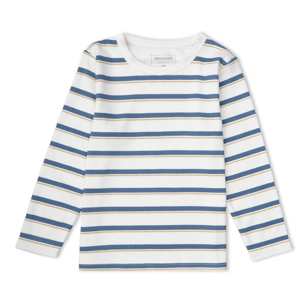 Organic Tee & Pants Set - Navy Stripe