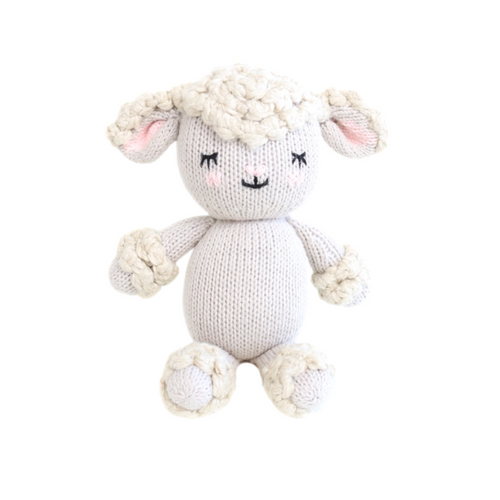Red and Olive Co Baby Sheep 7" Peruvian Cotton Lamb