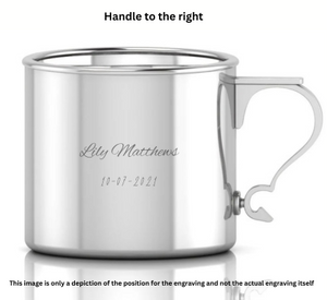 Krysaliis Sterling Silver Baby Cup - Modern Handle