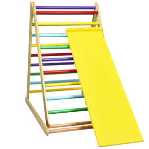 Foldable Wooden Climbing Triangle Indoor Home Climber Ladder for Toddlers & Kids
