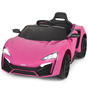12V 2.4G RC electric vehicle with lights for kids, showcasing fun and excitement in toys and hobbies. Angle 4 view.