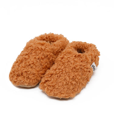 Teddy Baby Booties House Slippers, Non-Slip Sole, Organic Cotton Lining, Home Nursery Shoes Taba