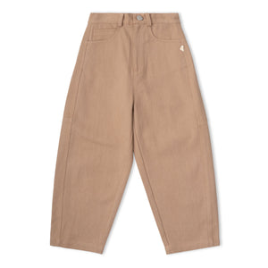 Organic Twill Barrel Pants - Taupe