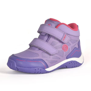 Wemby Flex® purple sneakers for babies, showcasing a stylish angle 3 view.
