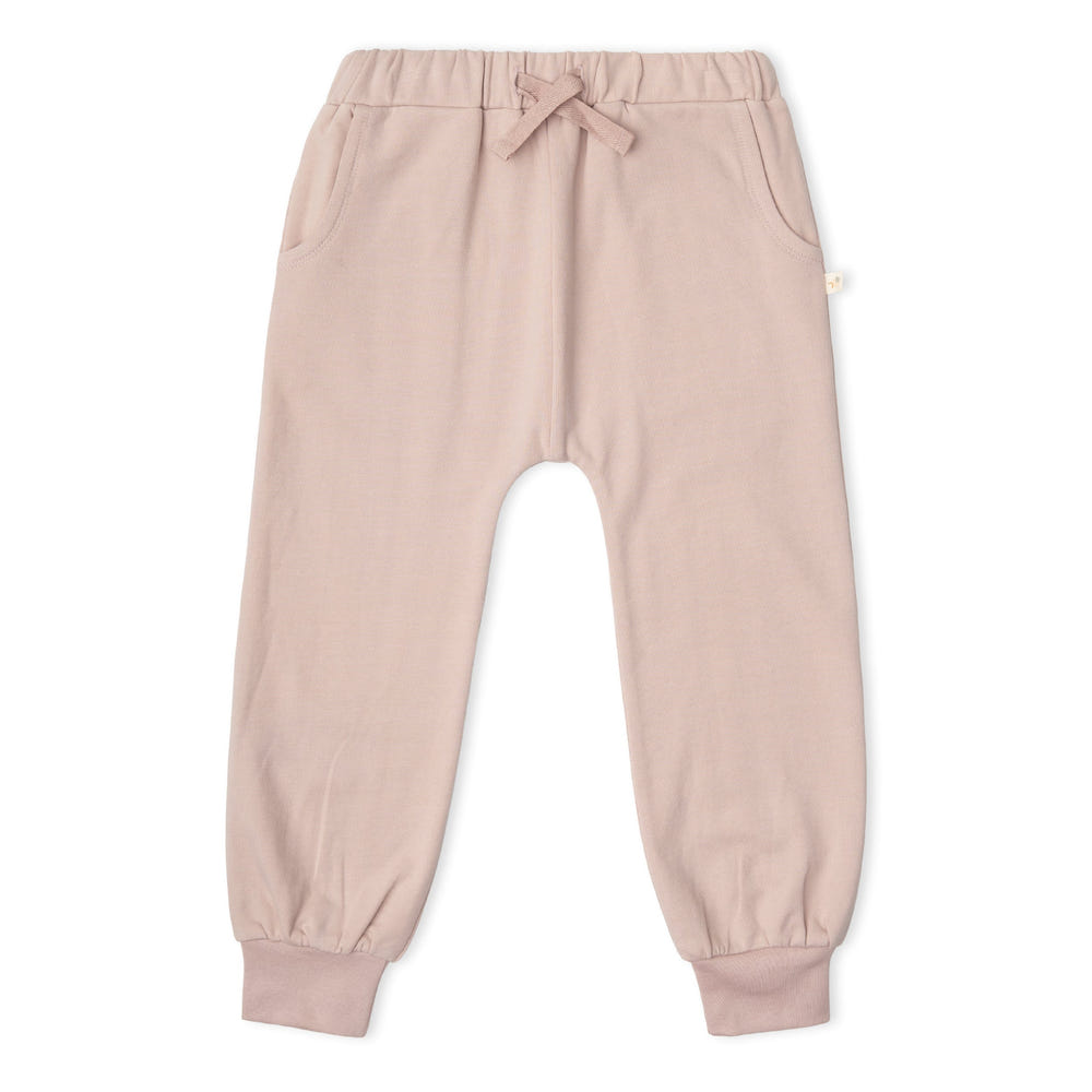 Organic Fleece Jogger Pants - Dusty Rose