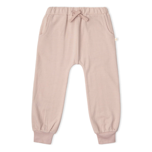 Organic Fleece Jogger Pants - Dusty Rose
