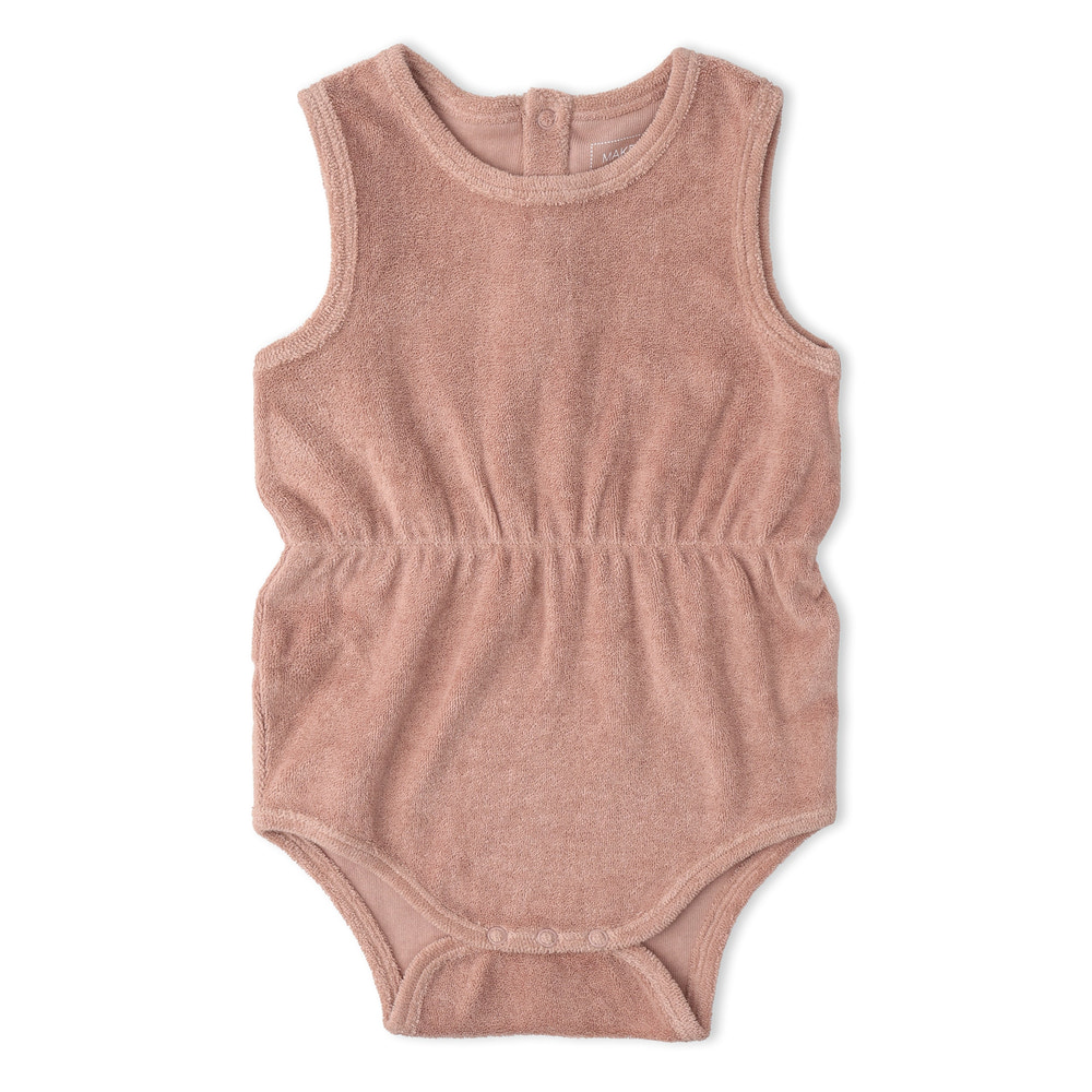 Organic Clinch Romper - Clay