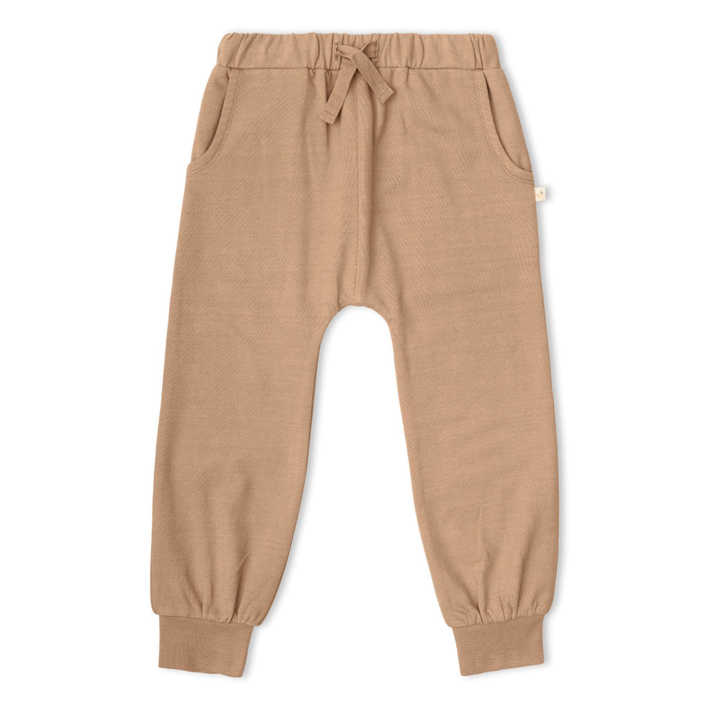 Organic Fleece Jogger Pants - Taupe