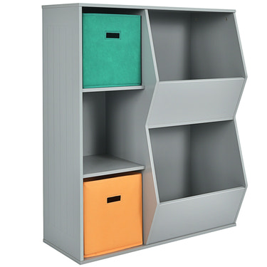 Kids toy storage cabinet shelf organizer for tidy playrooms and easy access to toys.