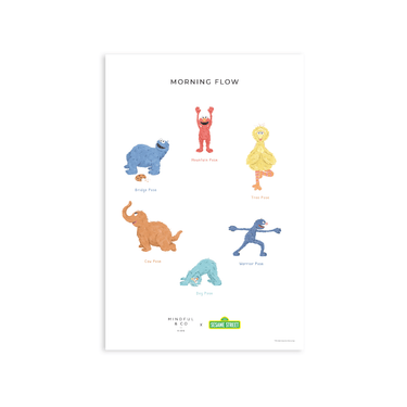 Double-Sided Sesame Street Yoga Poses Print