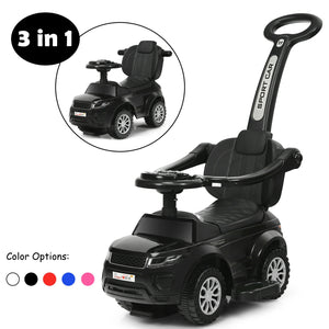 3 in 1 Ride on Push Car Toddler Stroller Sliding Car with Music