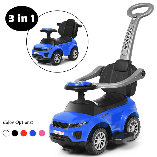 3 in 1 Ride on Push Car Toddler Stroller Sliding Car with Music