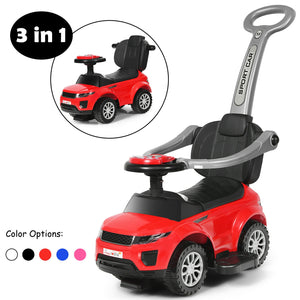 3 in 1 Ride on Push Car Toddler Stroller Sliding Car with Music
