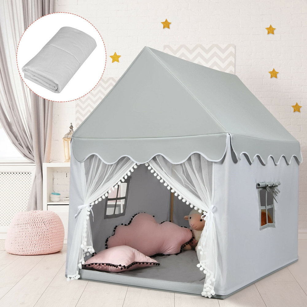 Kids Large Play Castle Fairy Tent with Mat - Indoor & Outdoor