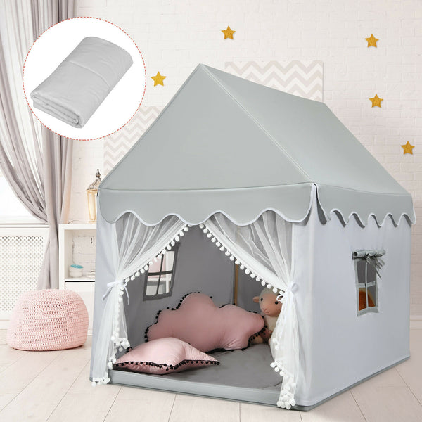 Kids Large Play Castle Fairy Tent with Mat - Indoor & Outdoor