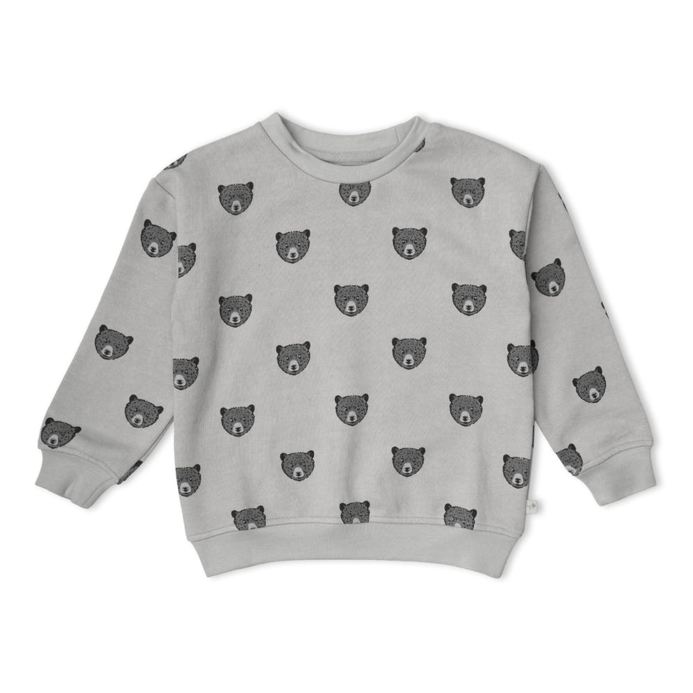 Organic Fleece Sweatshirt - Woodland Bear
