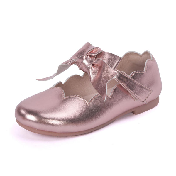 Greta Flex® Rose Gold Mary Janes for babies - stylish and comfortable footwear.