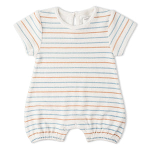 Organic Short Romper - Cabana Stripes