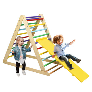 Foldable Wooden Climbing Triangle Indoor Home Climber Ladder for Toddlers & Kids