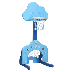 3-in-1 Kids Basketball Hoop Set with Balls - Adjustable Height