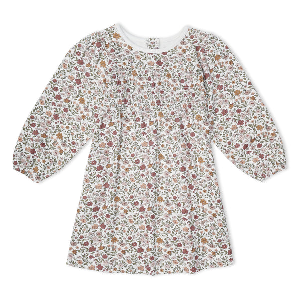 Organic Smocked Sundress - Woodland Sprig