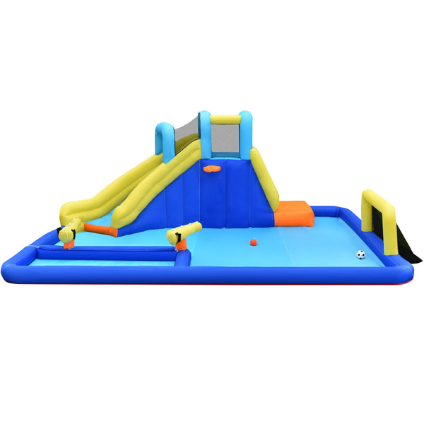 6-in-1 Inflatable Water Slide Jumping House without Blower for Kids with Blower