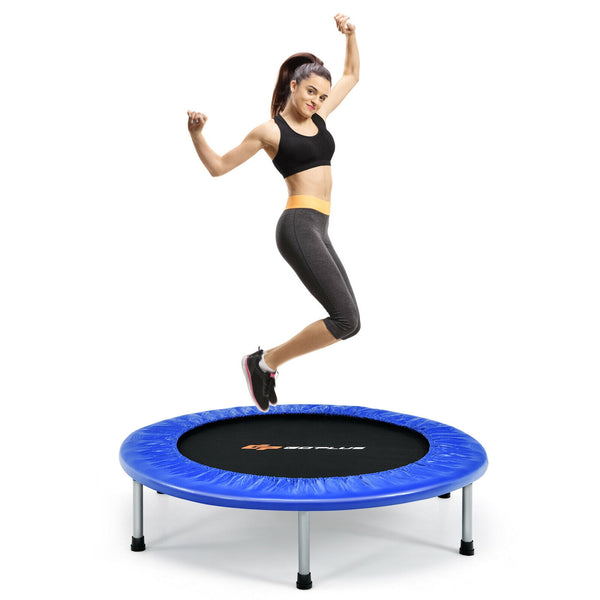 38 Inch Mini Folding Trampoline Portable Leisure Fitness Backboard