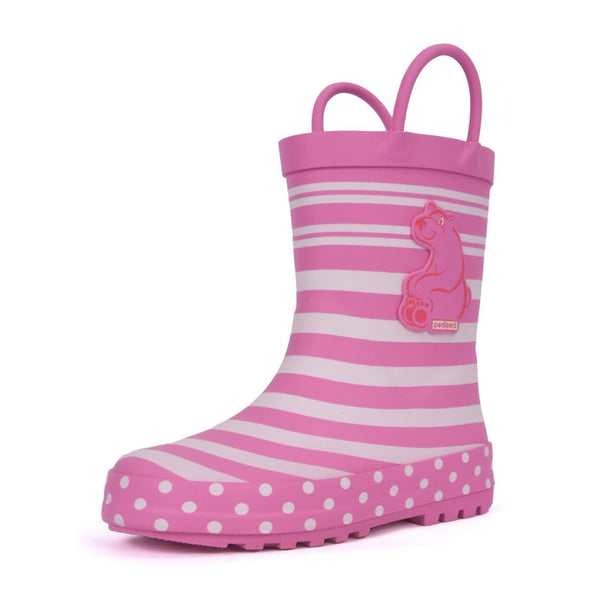 Pink Lux - Flex® baby boots from angle 3, featuring a stylish design and comfortable fit for little feet.