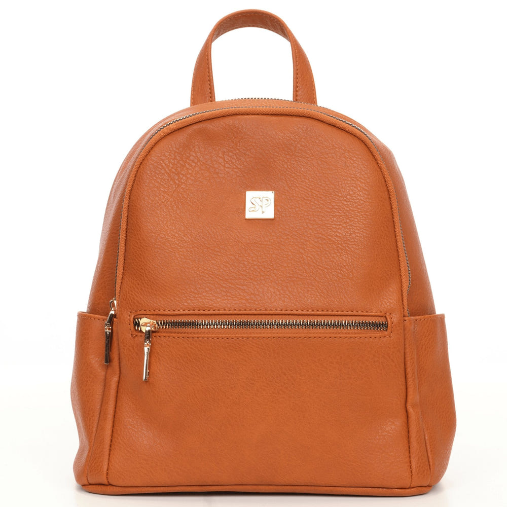The Sleepy Panda Mini vegan leather backpack for babies in a stylish design, perfect for on-the-go parents.
