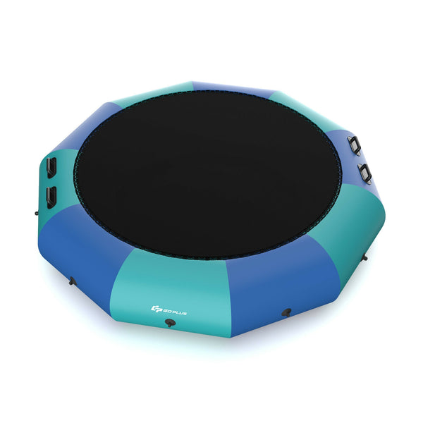 12 Feet Inflatable Splash Padded Water Bouncer Trampoline for kids, showcasing fun and safety in outdoor play.