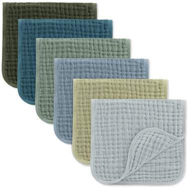 Muslin Burp Cloths in Multi Boy