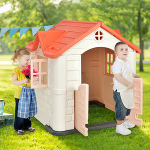 Kid's Playhouse Pretend Toy House For Boys and Girls 7 Pieces Toy Set
